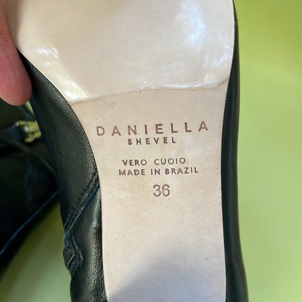 New Black Daniella Shevel Leather Booties — image 8 of 8